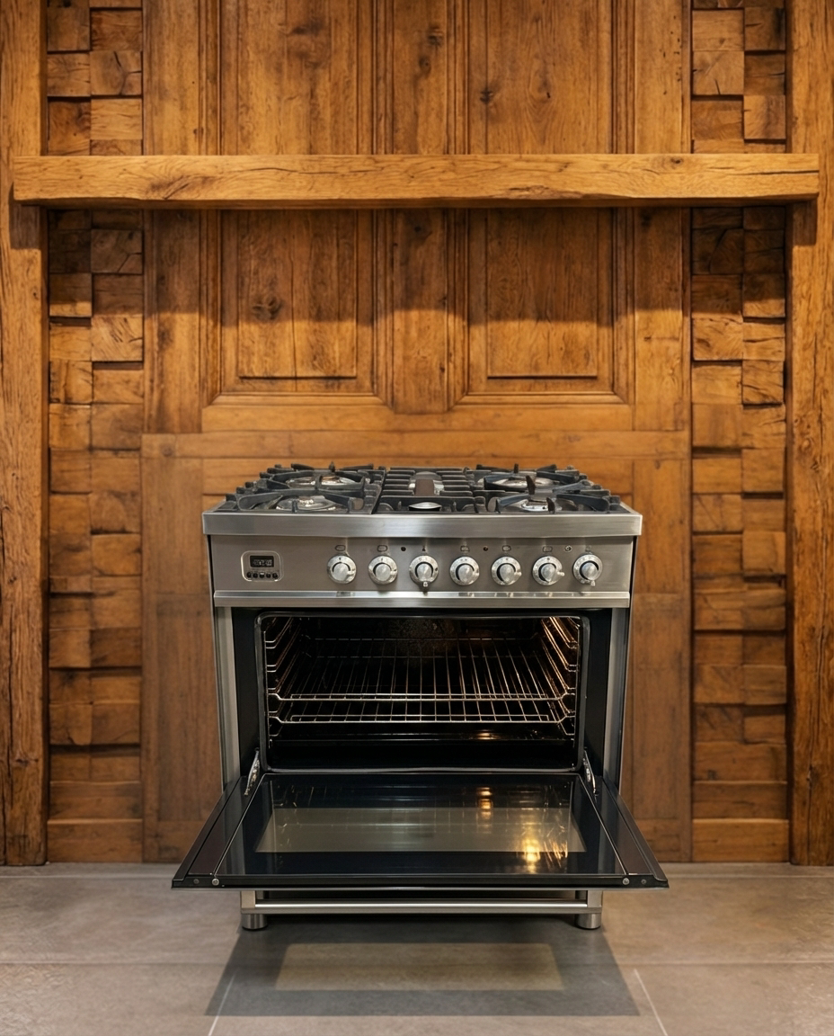 Boretti Gasfornuis · 80cm · 5 Pits · Enkele Oven · Volledig RVS