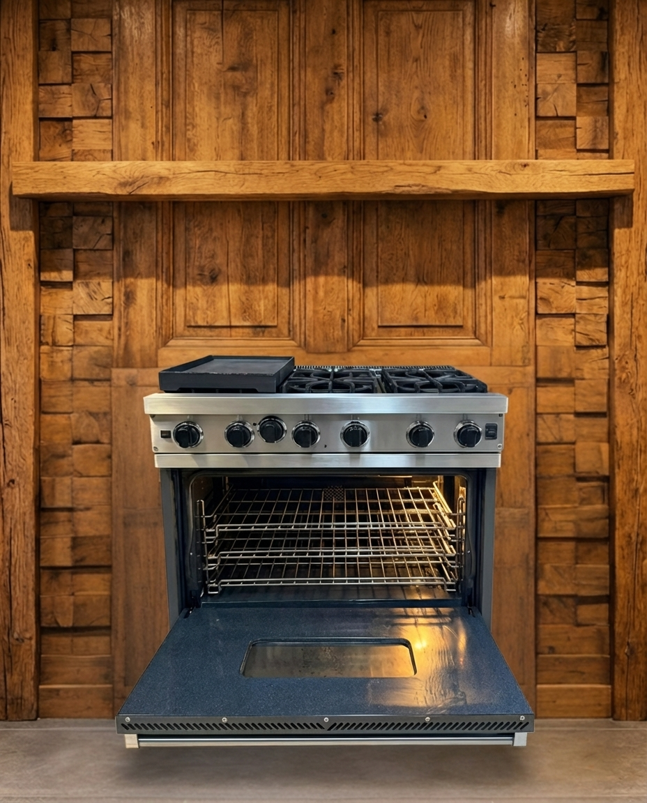 Viking Professional · Gas · 6-pits · Gasoven · RVS / Antraciet · 91cm