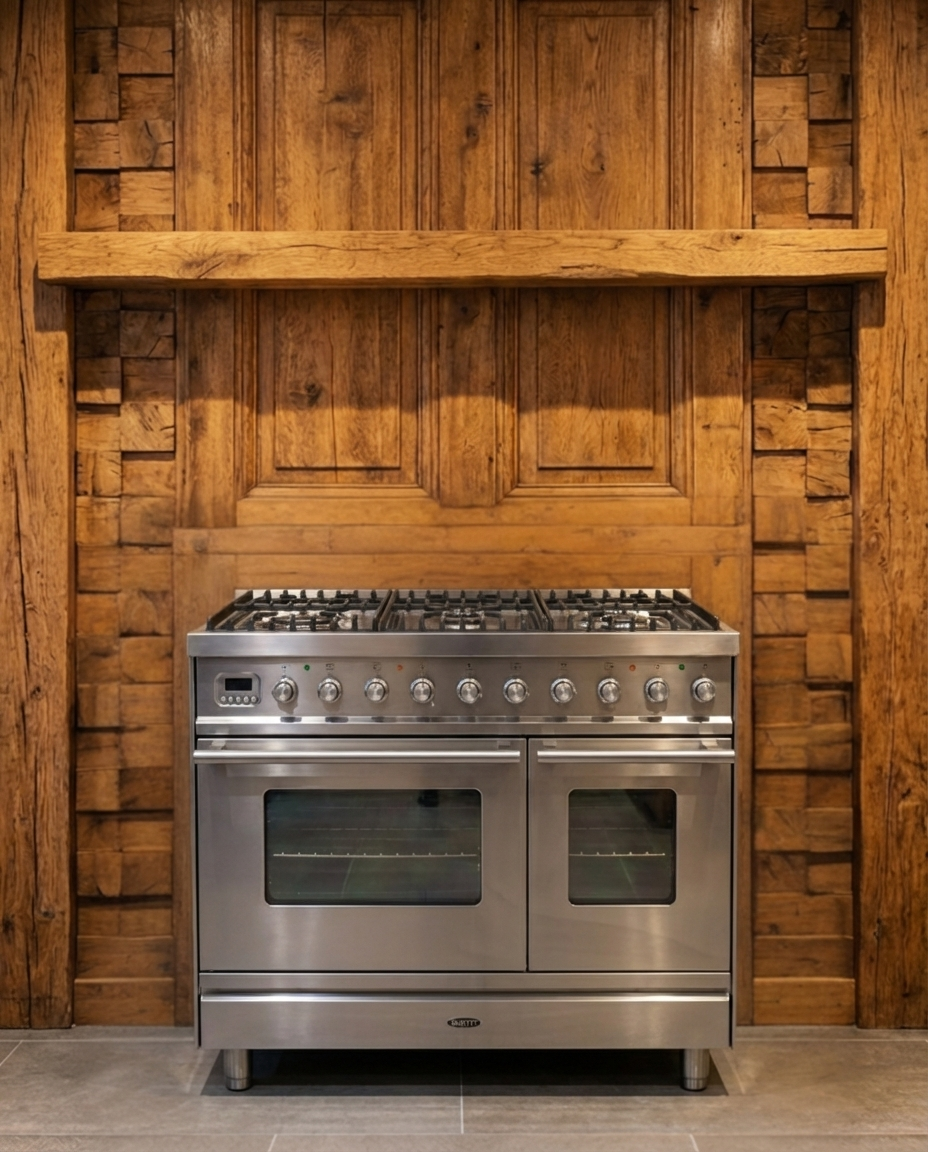 Boretti Gas · 6-pits met Wokbrander · Dubbele Oven · Volledig RVS · 90cm