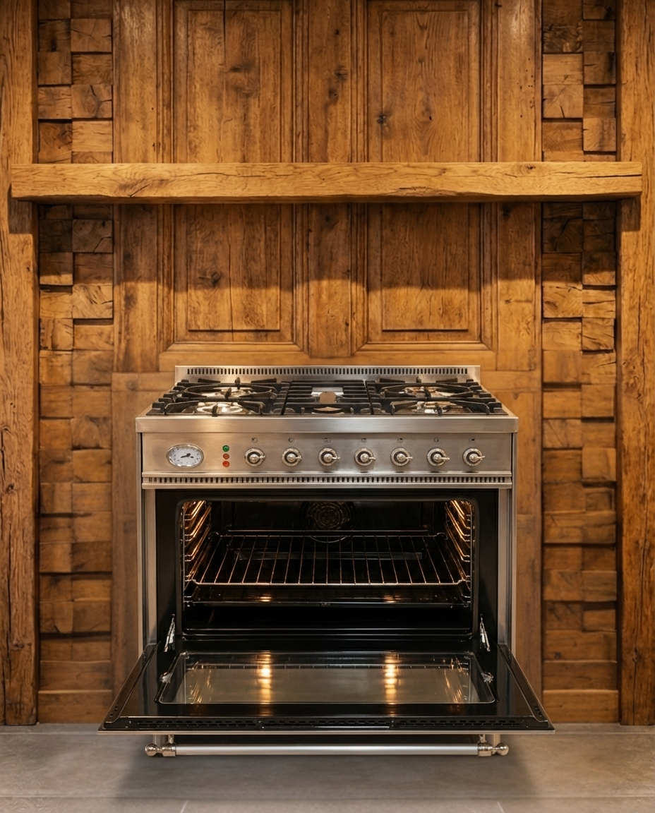 Boretti Gas · 5-pits met Wokbrander · Multifunctionele Oven · Volledig RVS · 80cm