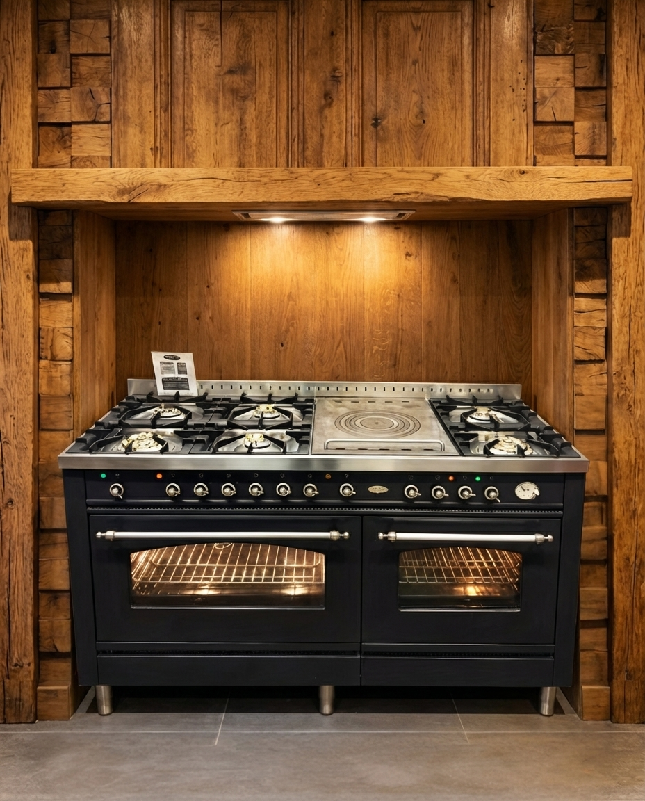 Boretti Gas · 7-pits + Coupe de Feu · Dubbele Oven · Antraciet Chrome · 150cm