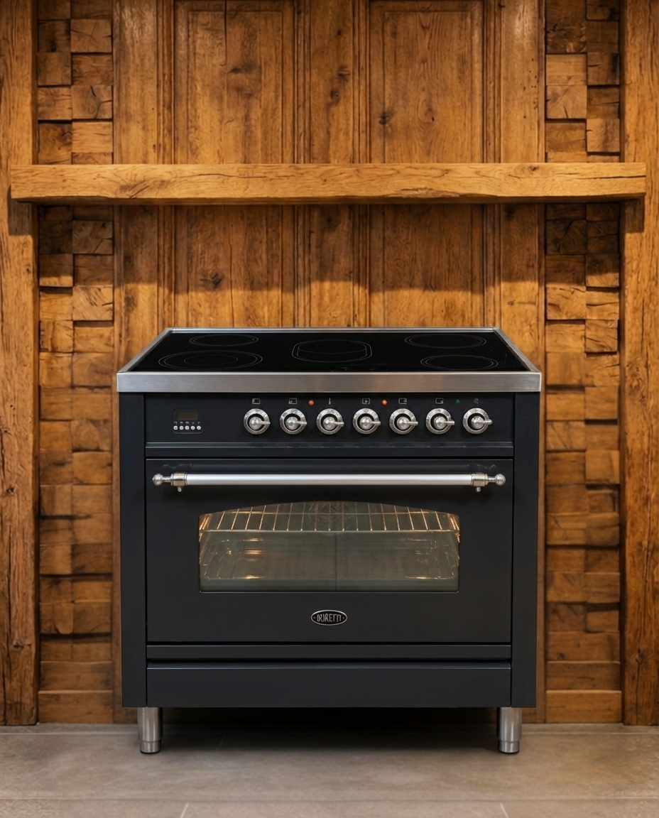 Boretti Inductie · 5 Zones · Multifunctionele Oven · Antraciet Chrome · 90cm