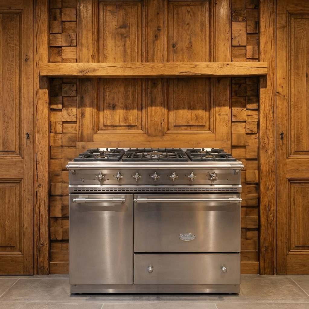 Lacanche Gas · 5-pits · Gasoven + Warmhoudkast · RVS · 100cm