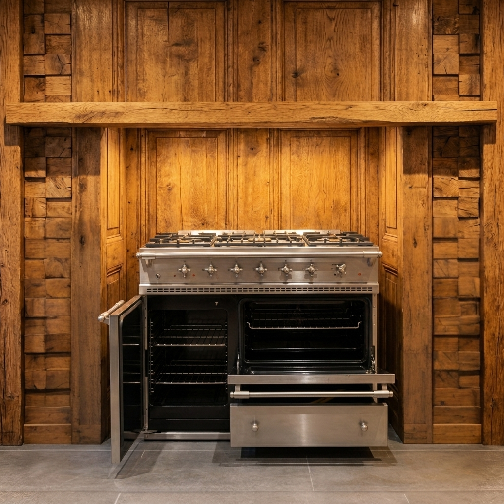 Lacanche Gas · 5-pits · Gasoven + Warmhoudkast · RVS · 100cm