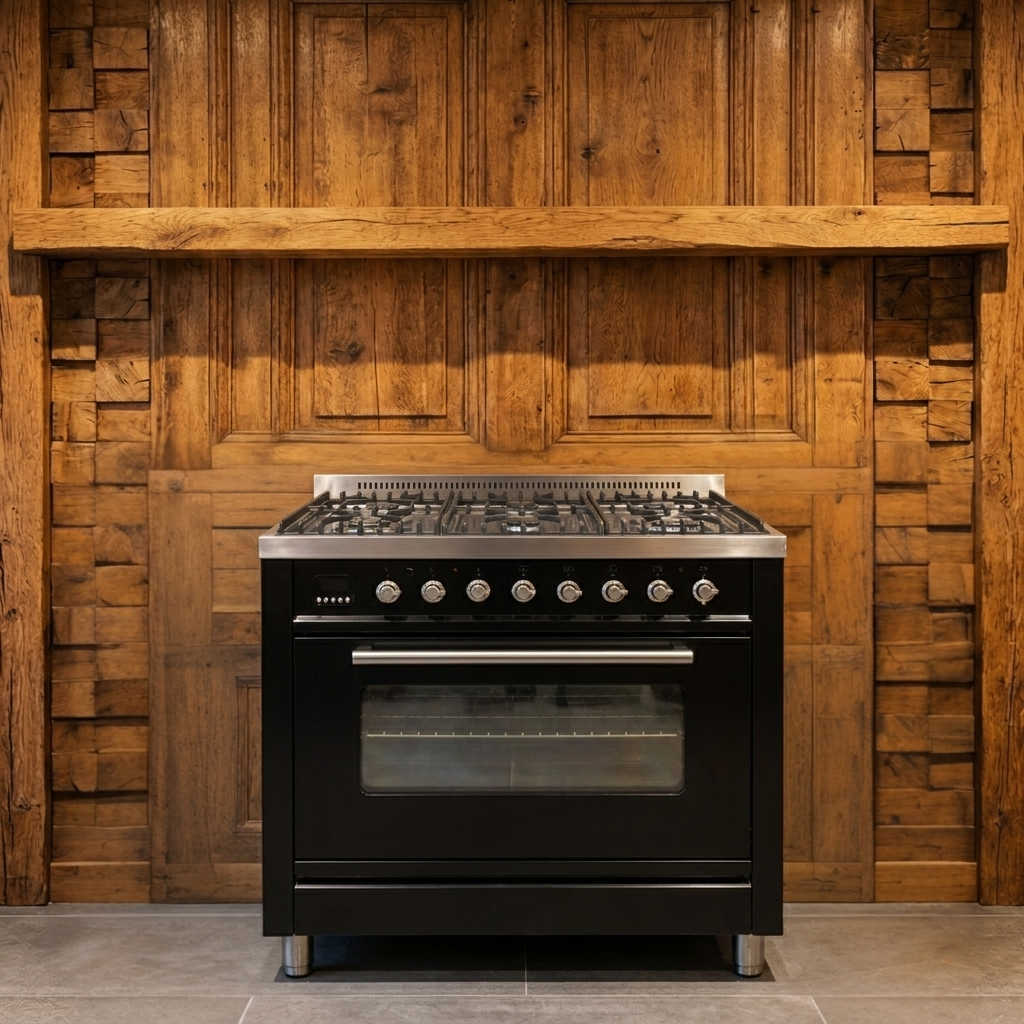 Boretti 300° · Hoogglans Zwart · 6-pits Gas · 90cm