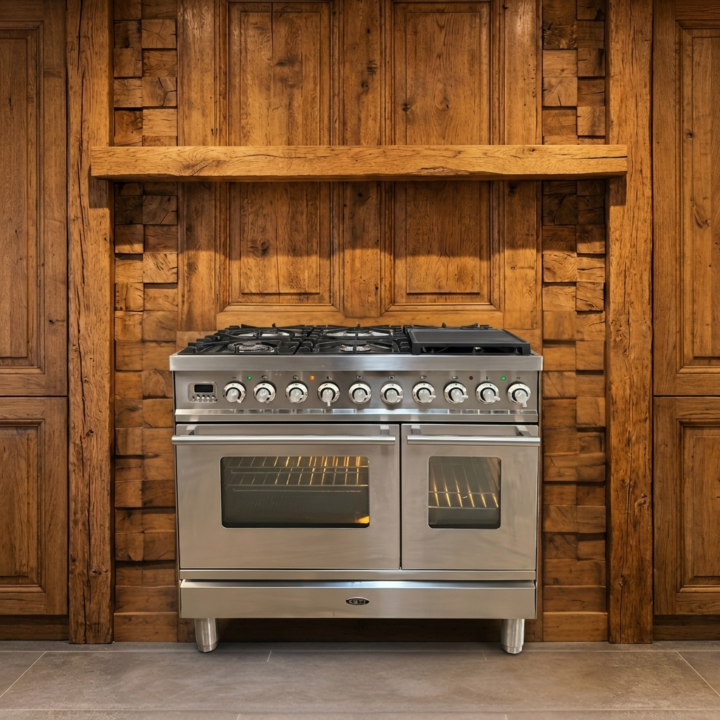 Boretti · RVS · 90cm · 6-pits Messing (incl. Wokbrander)