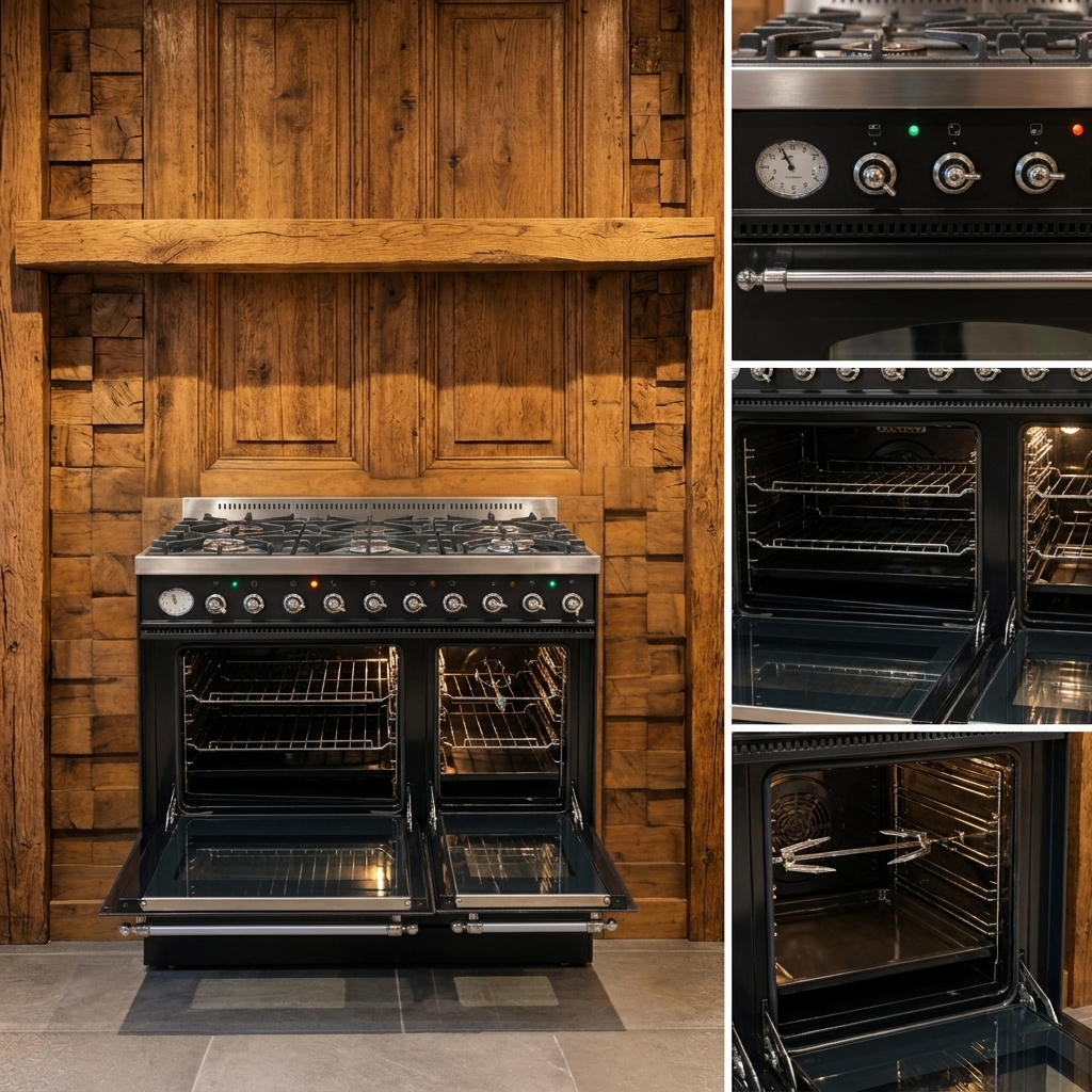 Boretti · Antraciet · 90cm · 6-pits Messing · Dubbele oven