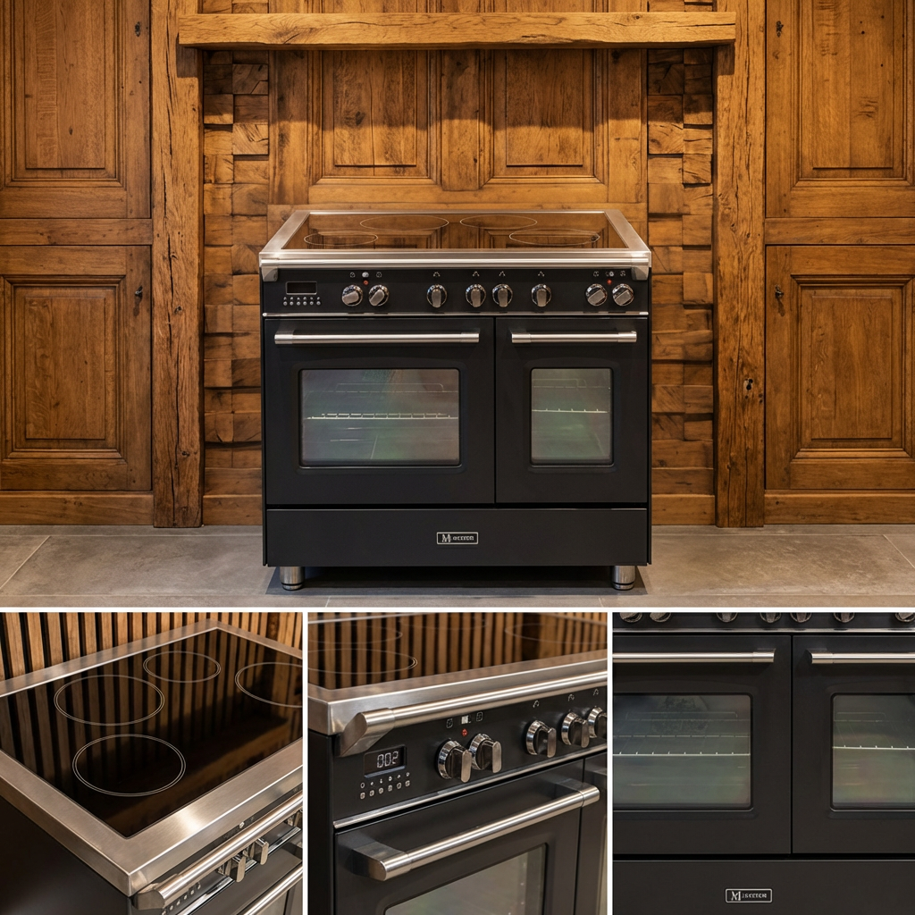 M-System MFCDI94AN · Antraciet · 90cm · Inductie 4-zones met Booster · Dual Oven