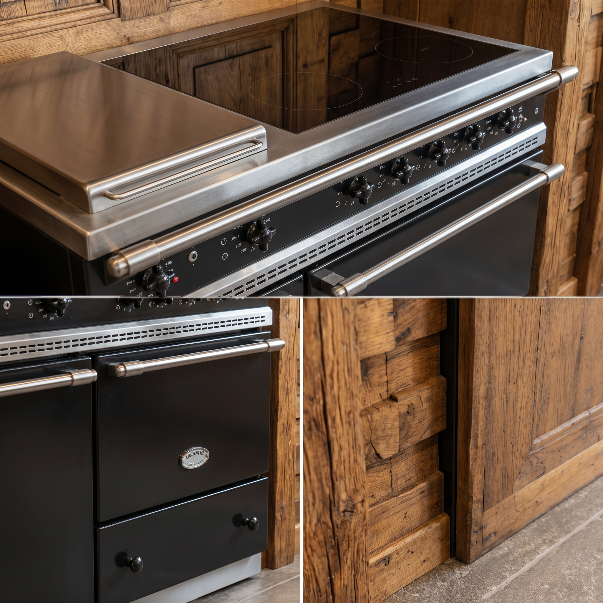 Lacanche · Zwart Email met Chroom · 110cm · Keramisch · RVS Werkblad