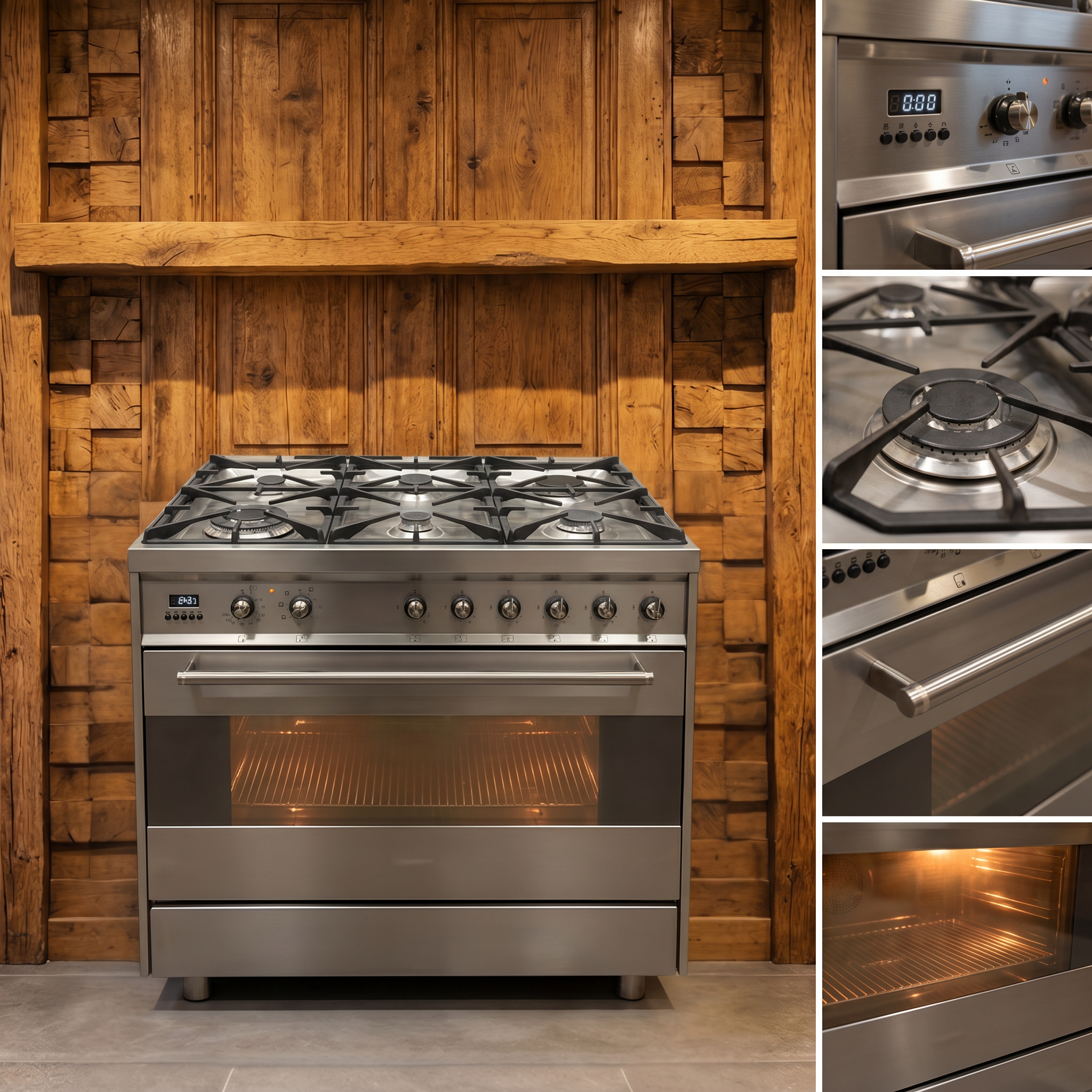 Smeg C9GMXNL · RVS · 90cm · 6-pits Gas met 4,2kW Wokbrander · 115L Multifunctionele Oven