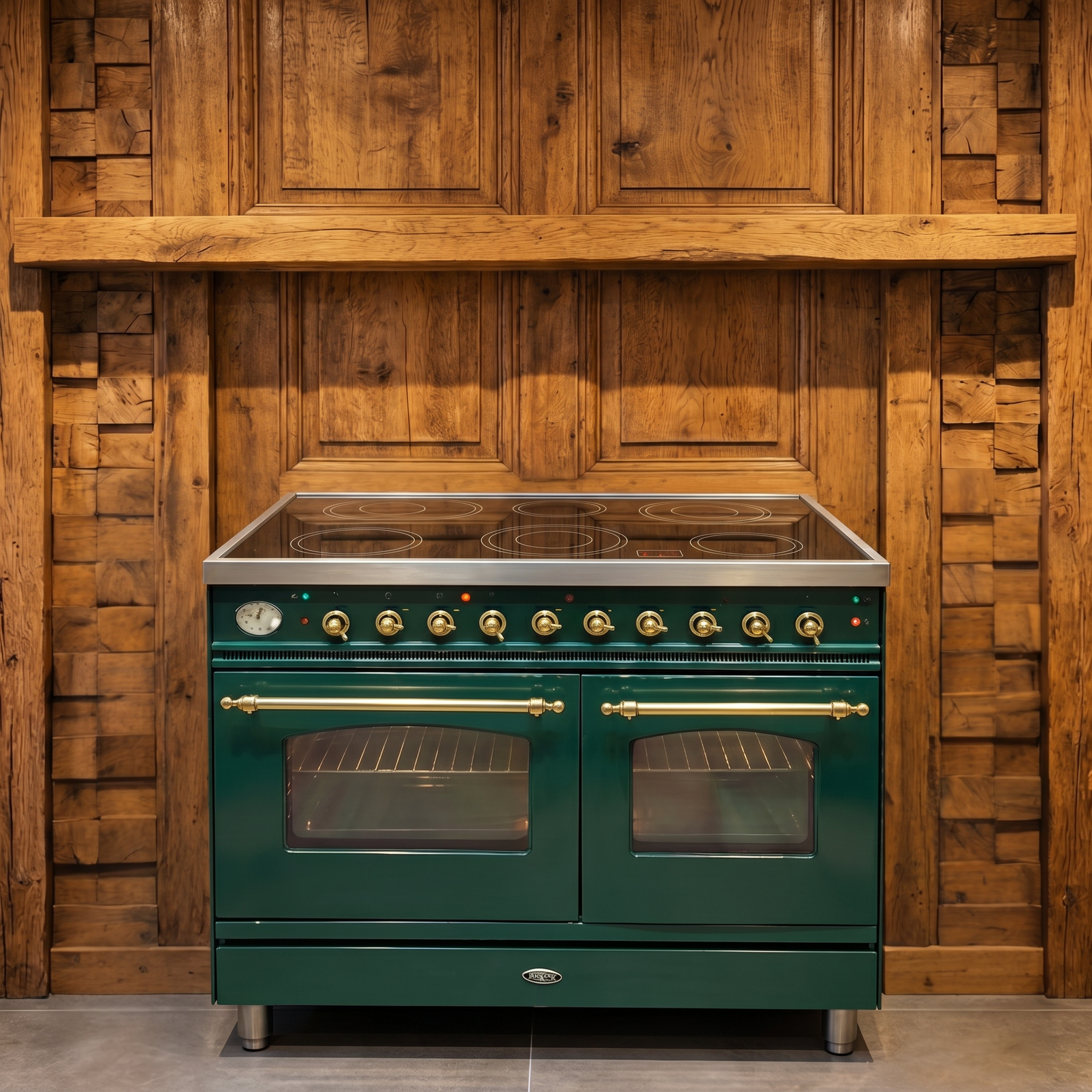 Boretti · Groen Email met Messing · 100cm · Keramisch