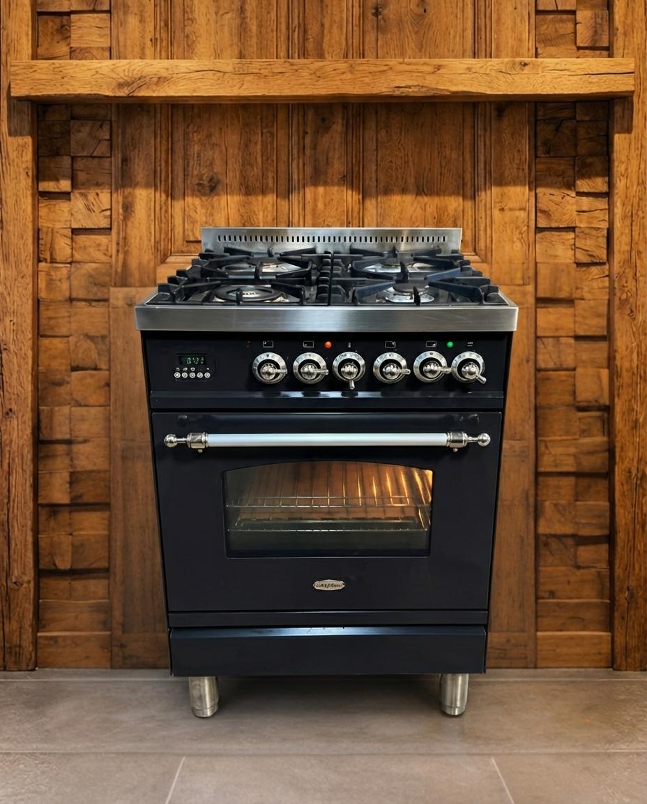 Boretti Gasfornuis · 60cm · 4 Pits · Enkele Oven · Antraciet