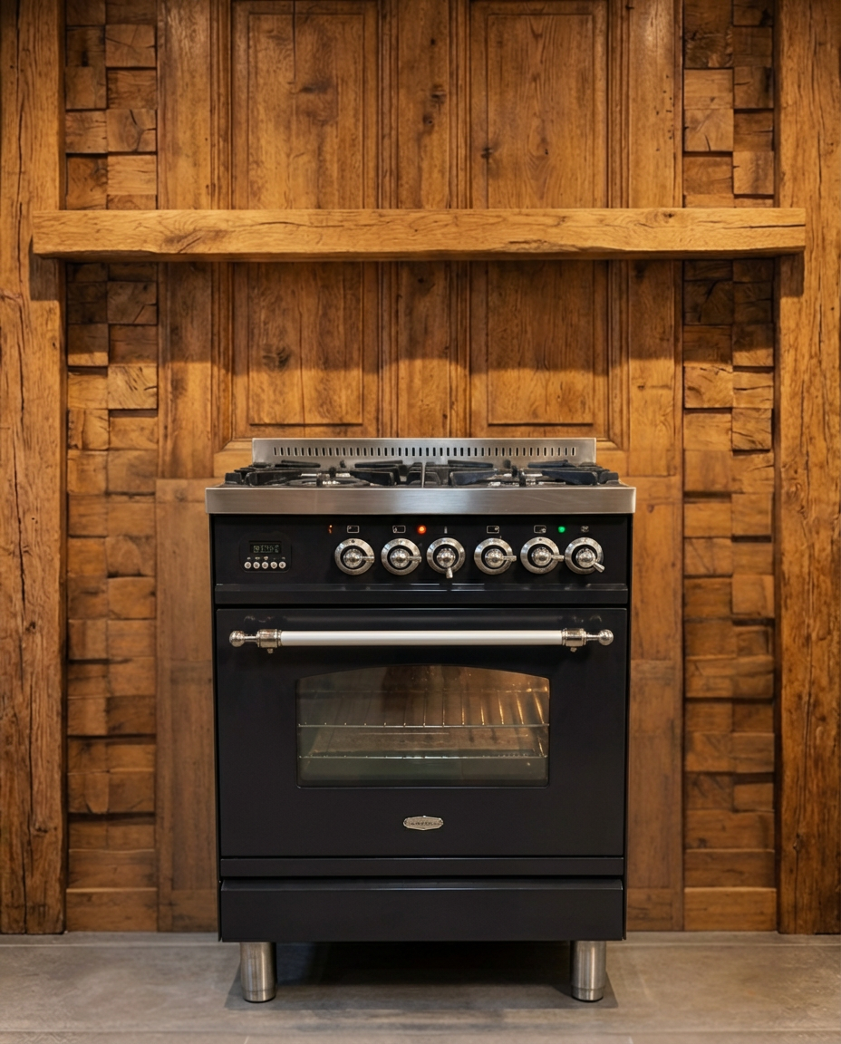 Boretti Gasfornuis · 60cm · 4 Pits · Enkele Oven · Antraciet