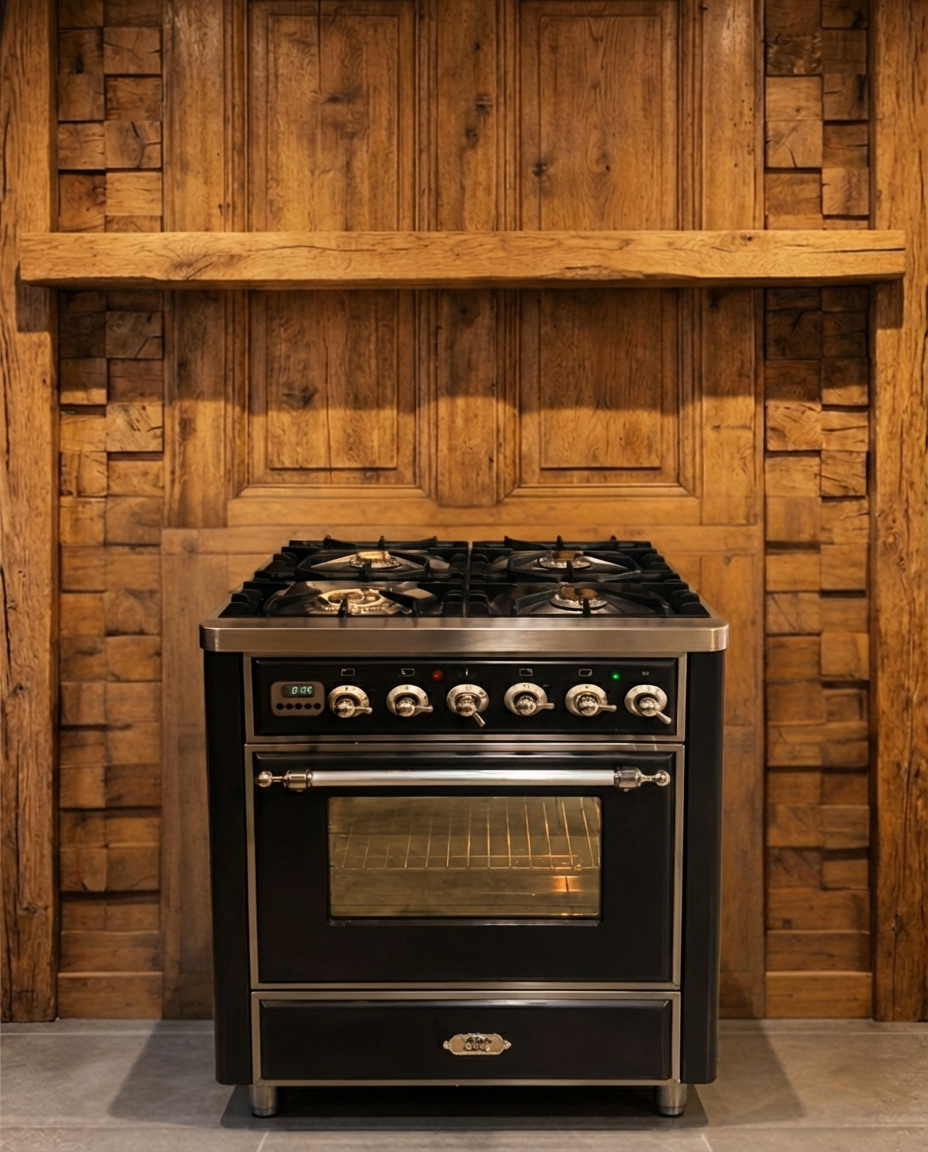 Boretti Majestic Gasfornuis · 70cm · 4 Pits · Enkele Oven · Antraciet