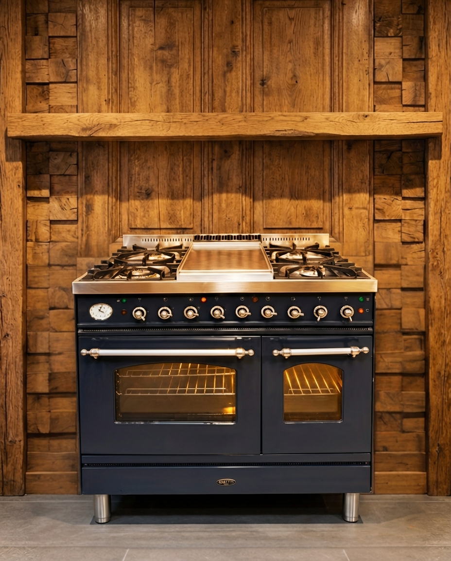 Boretti Gasfornuis · 90cm · 5 Pits + Bakplaat · Dubbele Oven · Antraciet
