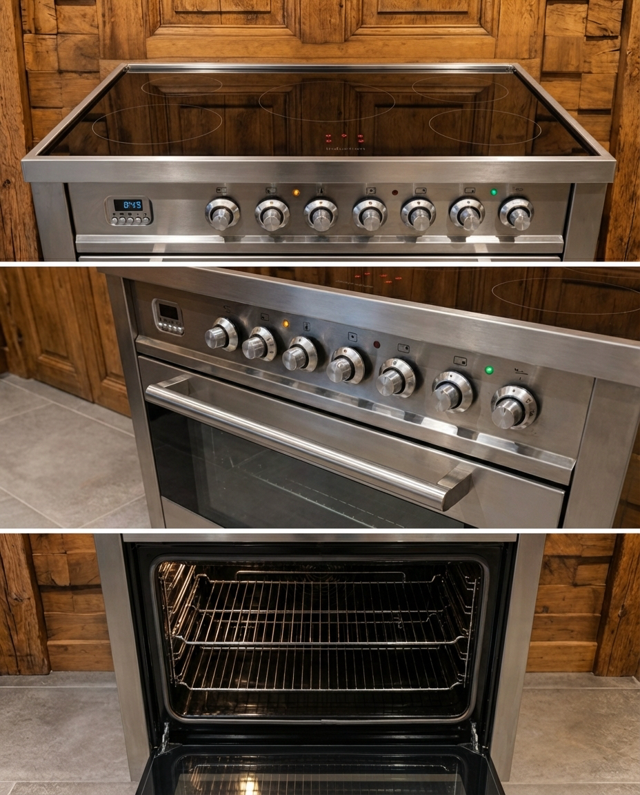 Boretti Inductie Fornuis · 90cm · 5 Zones - Volledig RVS