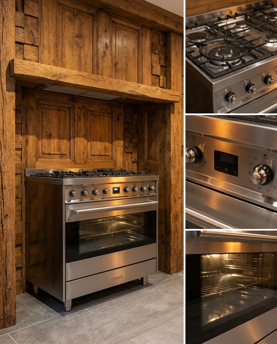 Smeg Gas · 6-pits · Multifunctionele Oven · Vapor Clean · RVS · 90cm