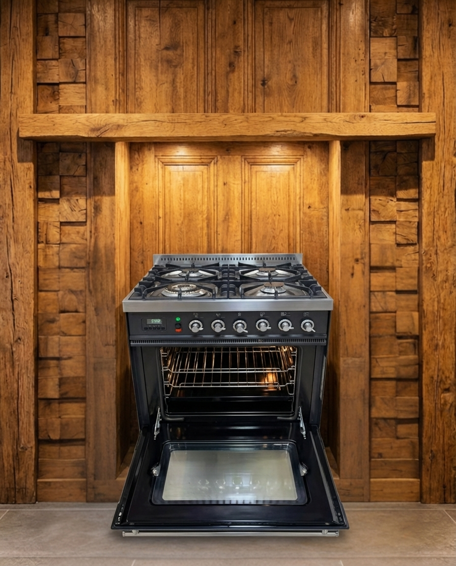 Boretti Gas · 4-pits met Wokbrander ·  · Antraciet RVS · 60cm