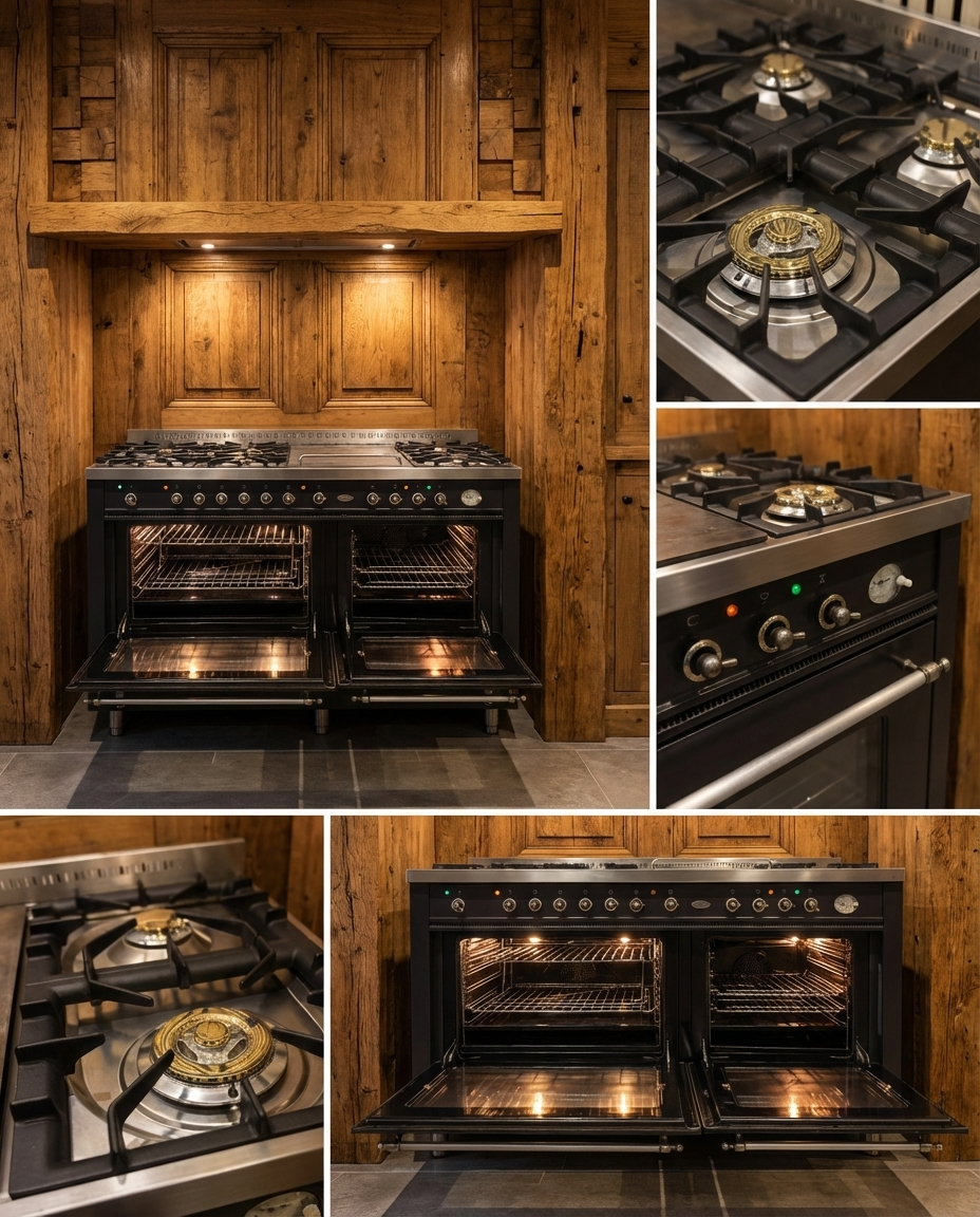 Boretti Gas · 7-pits + Coupe de Feu · Dubbele Oven · Antraciet Chrome · 150cm