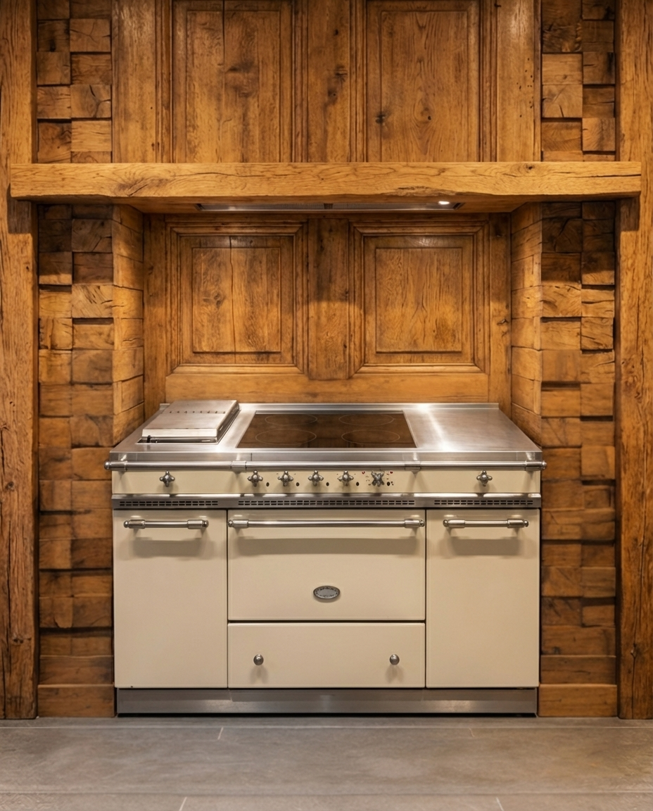 Lacanche Fontenay Keramisch · 4 Zones · Crème Chrome · 150cm