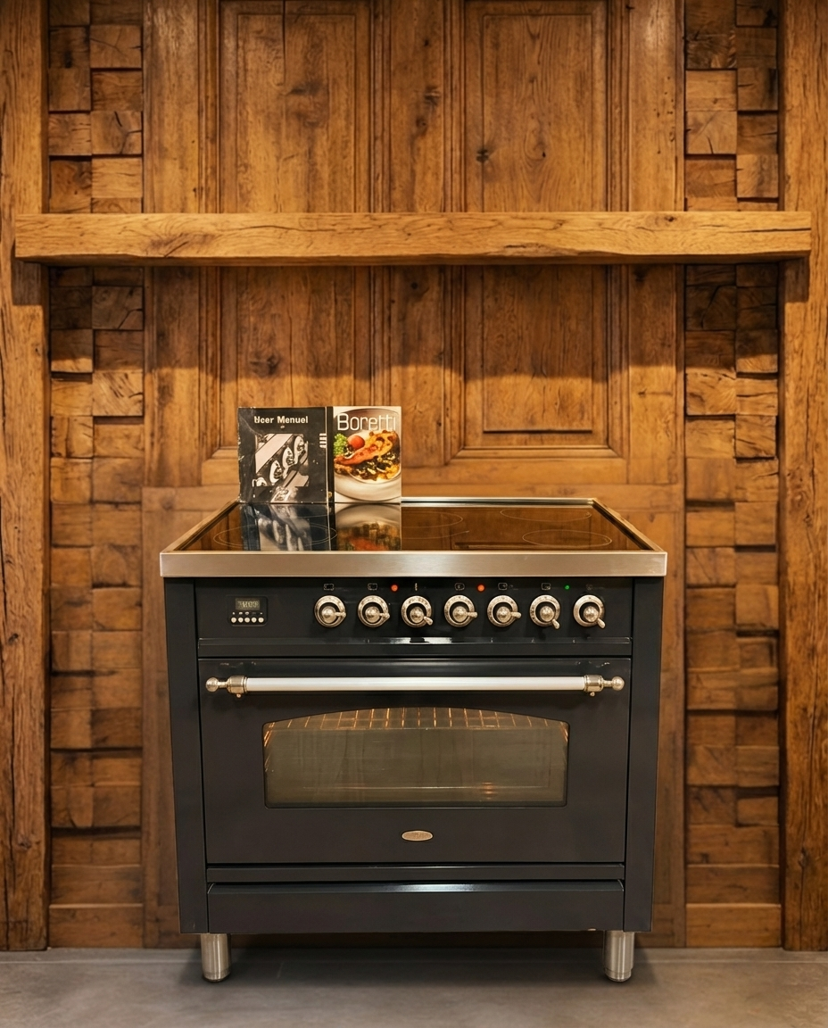 Boretti Inductie · 5 Zones · Multifunctionele Oven · Antraciet Chrome · 90cm