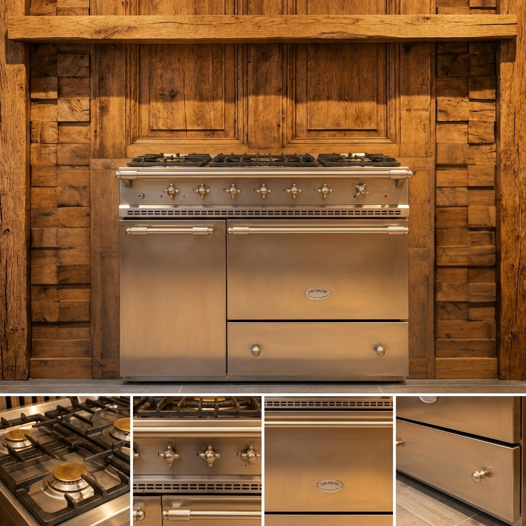 Lacanche Gas · 5-pits · Gasoven + Warmhoudkast · RVS · 100cm