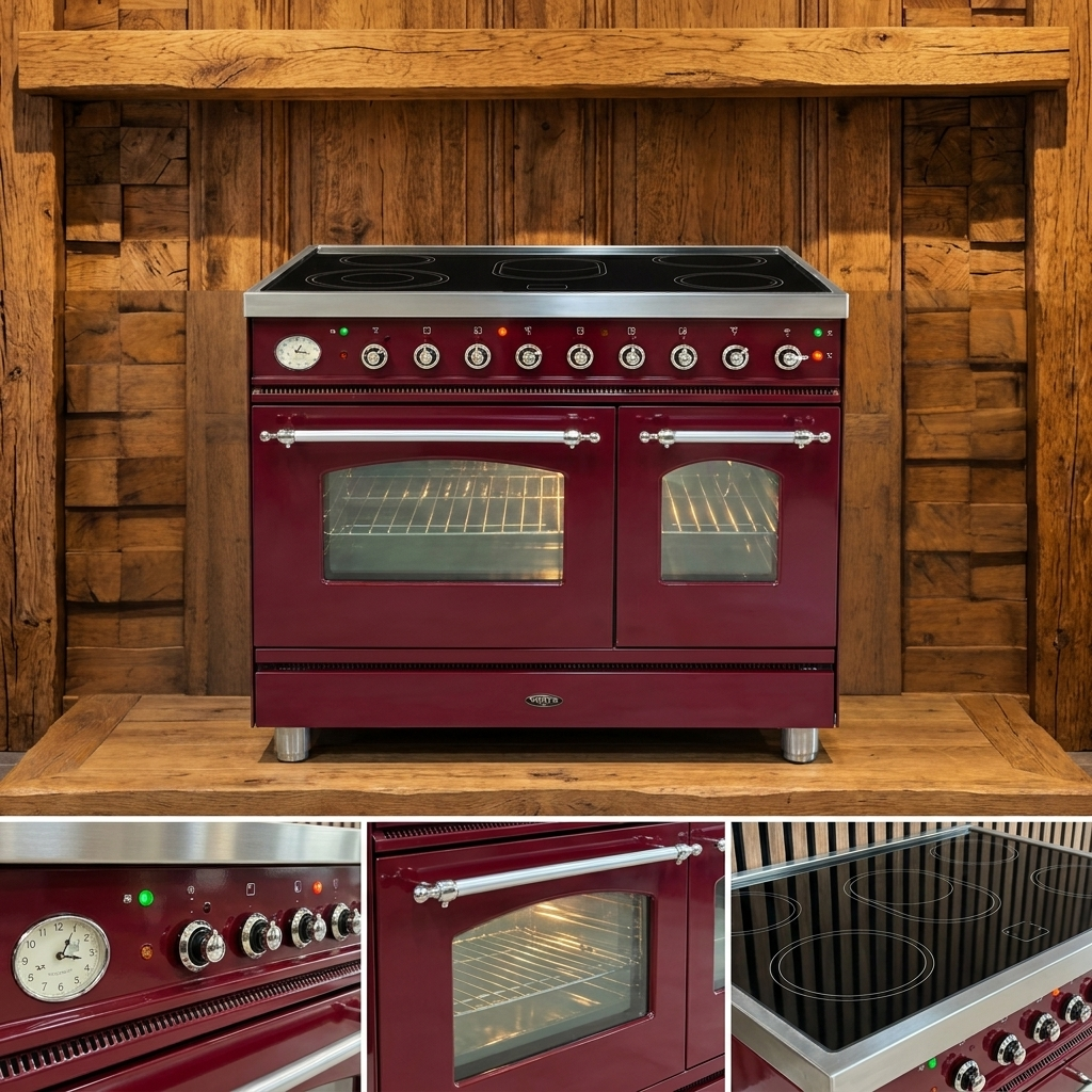 Boretti · Bordeaux Rood · Keramisch · 90cm · 5 Zones