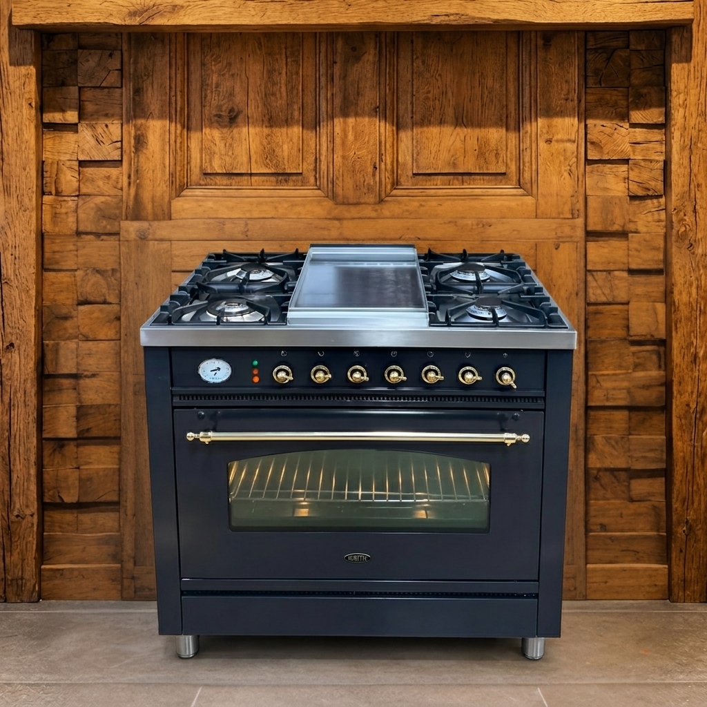 Boretti · Antraciet & Messing · 90cm · 5-pits Messing