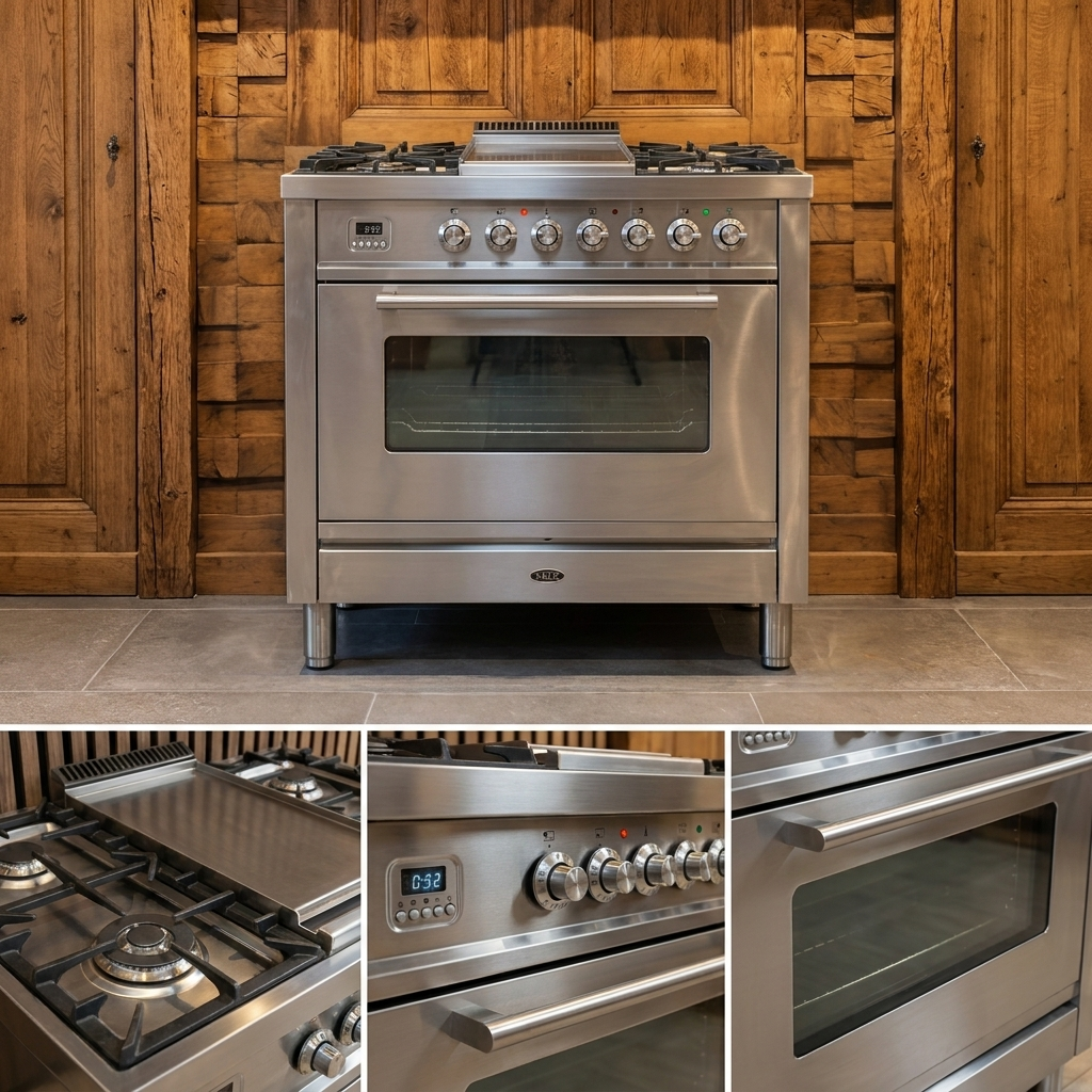 Boretti · RVS · 90cm · 5-pits Messing