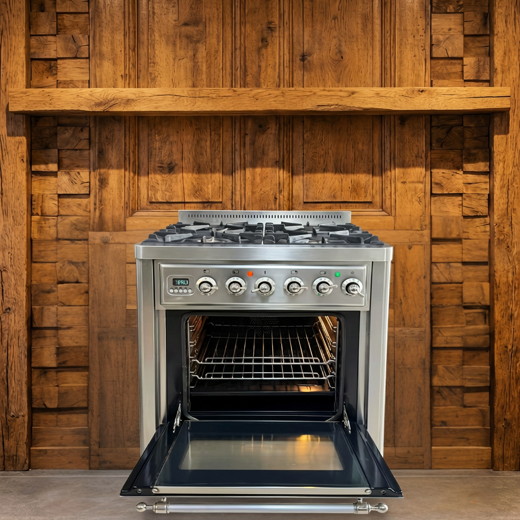 Boretti Majestic · RVS · 70cm · 4-pits Messing (incl. Wokbrander) · Multifunctionele Oven