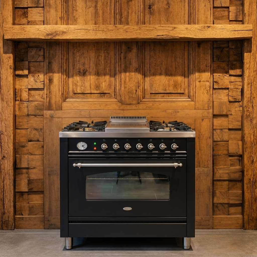 Boretti · Antraciet · 90cm · 5-pits Messing met Fry-Top · Multifunctionele Oven