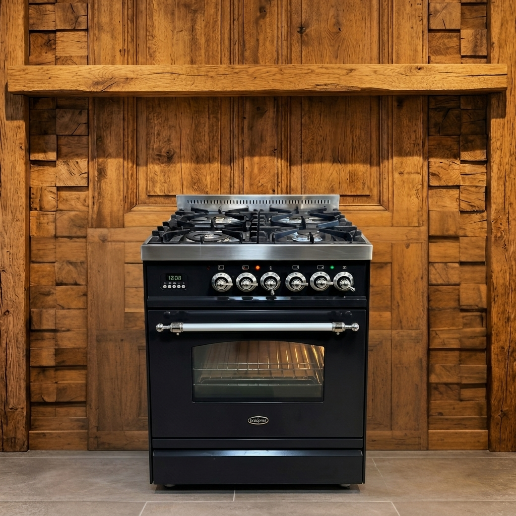 Boretti · Antraciet · 60cm · 4-pits Messing met Wokbrander