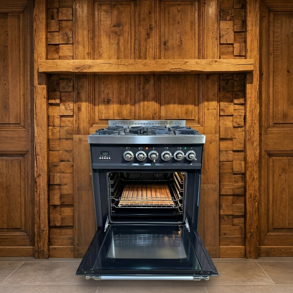 Boretti · Antraciet · 60cm · 4-pits Messing met Wokbrander