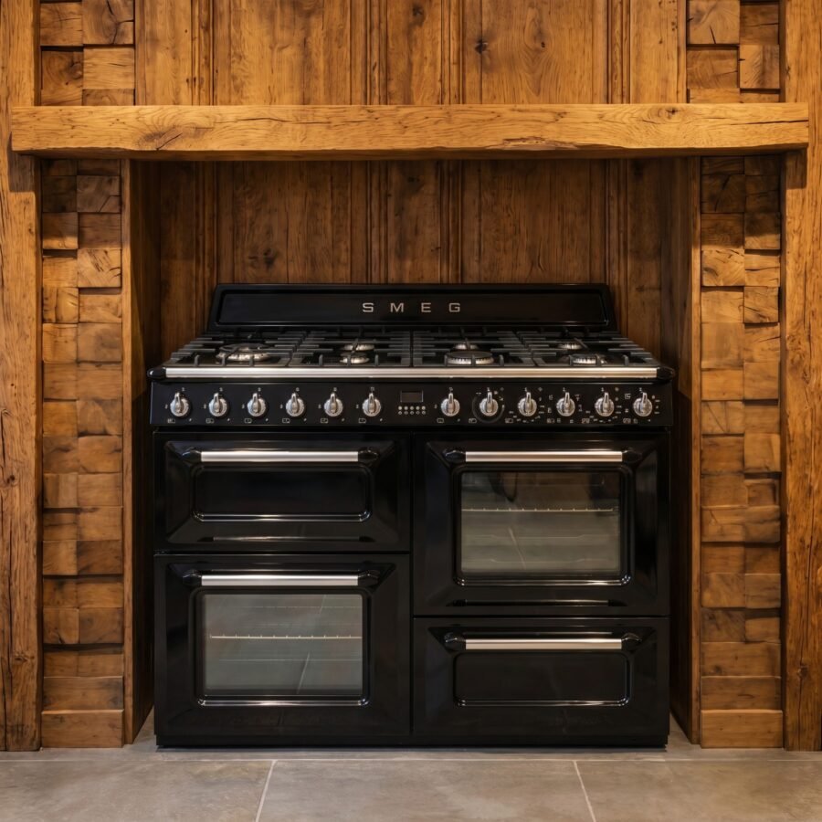 Smeg Victoria · 90 cm · 6-pits · 3 ovens · Zwart