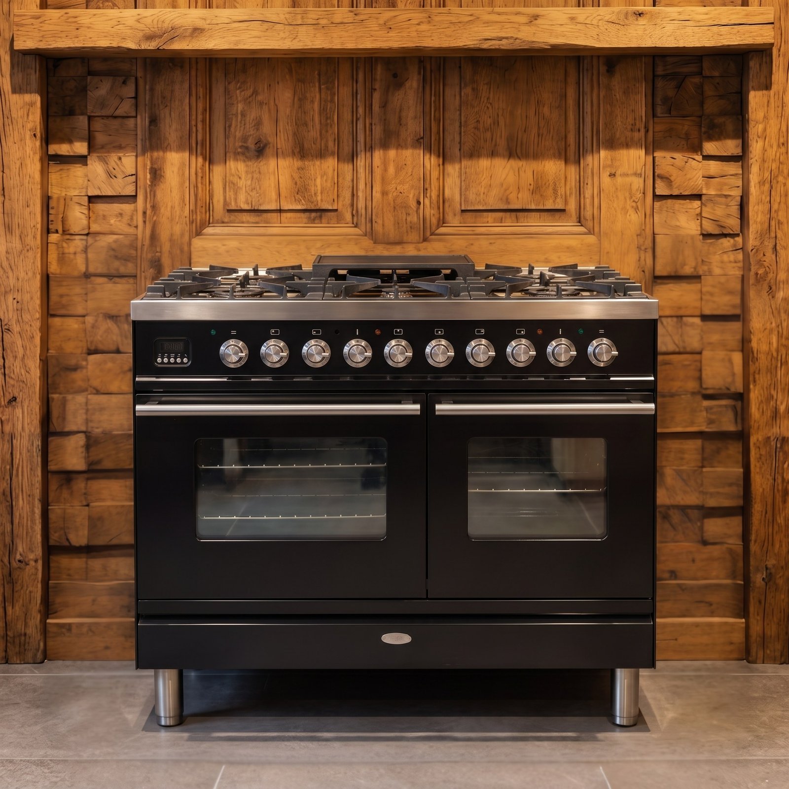Boretti · 100 cm · 6-pits · 2 ovens · Hoogglans Zwart