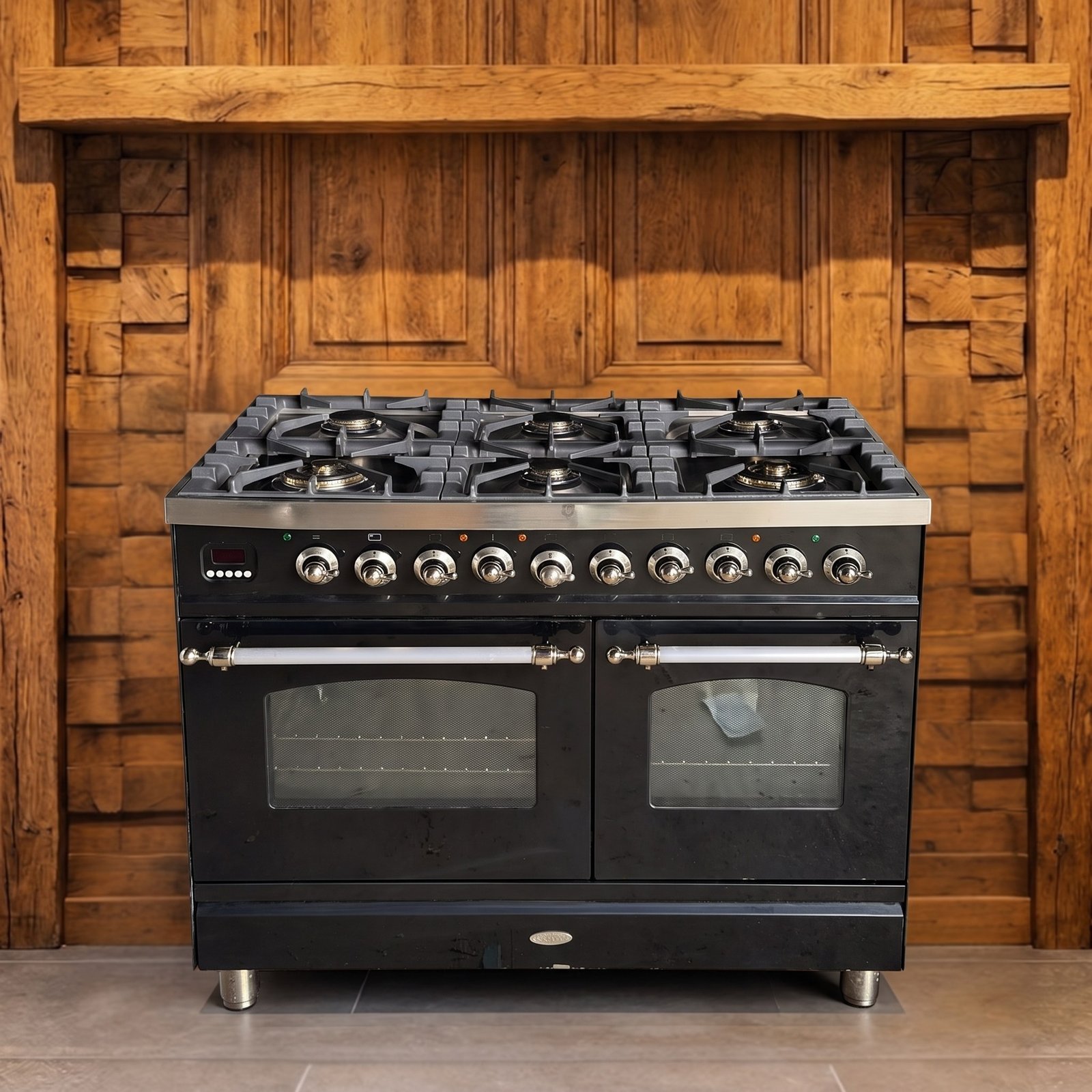 Boretti · 100 cm · 6-pits · 2 ovens · Hoogglans Zwart