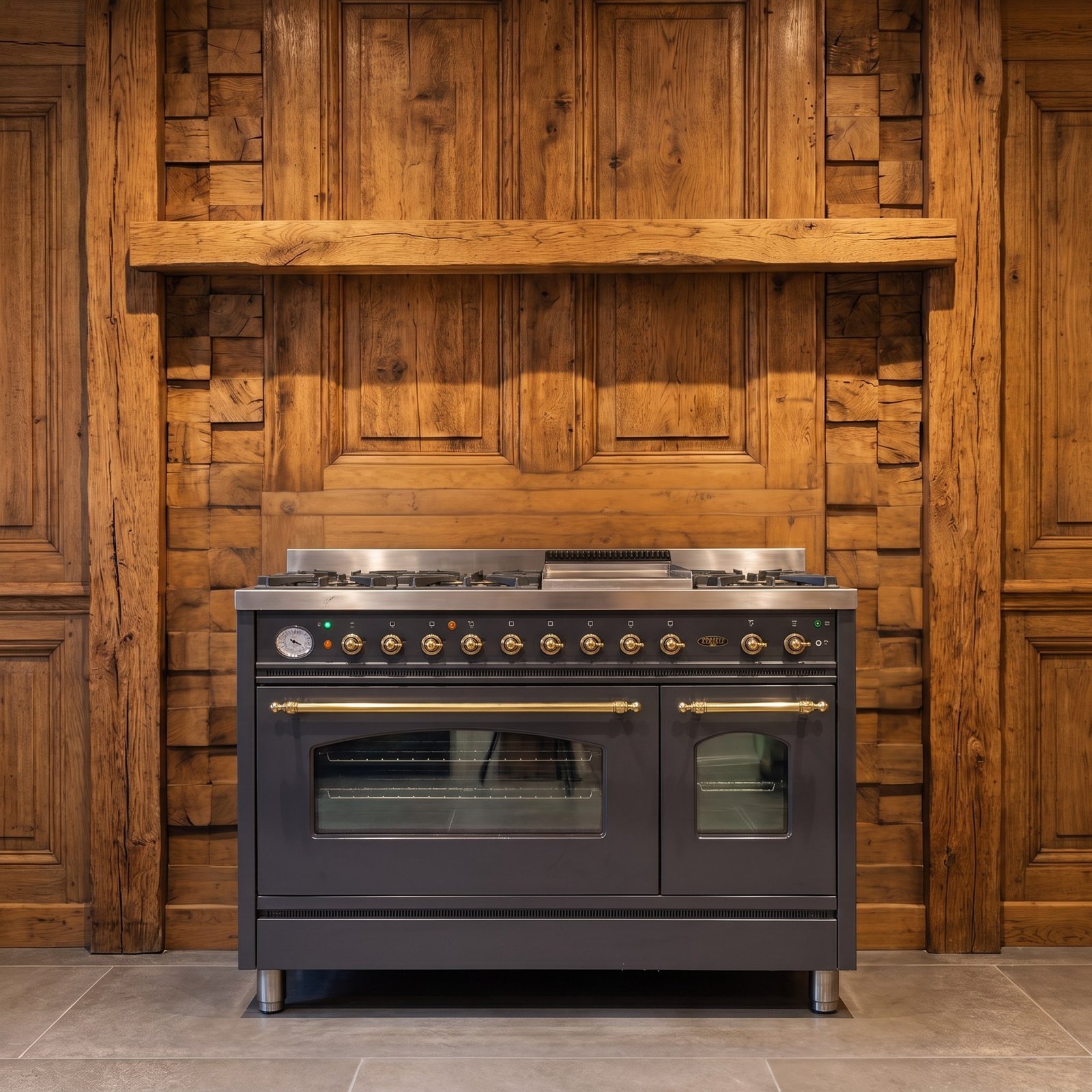 Boretti · 120 cm · 7-pits · 2 ovens · Antraciet