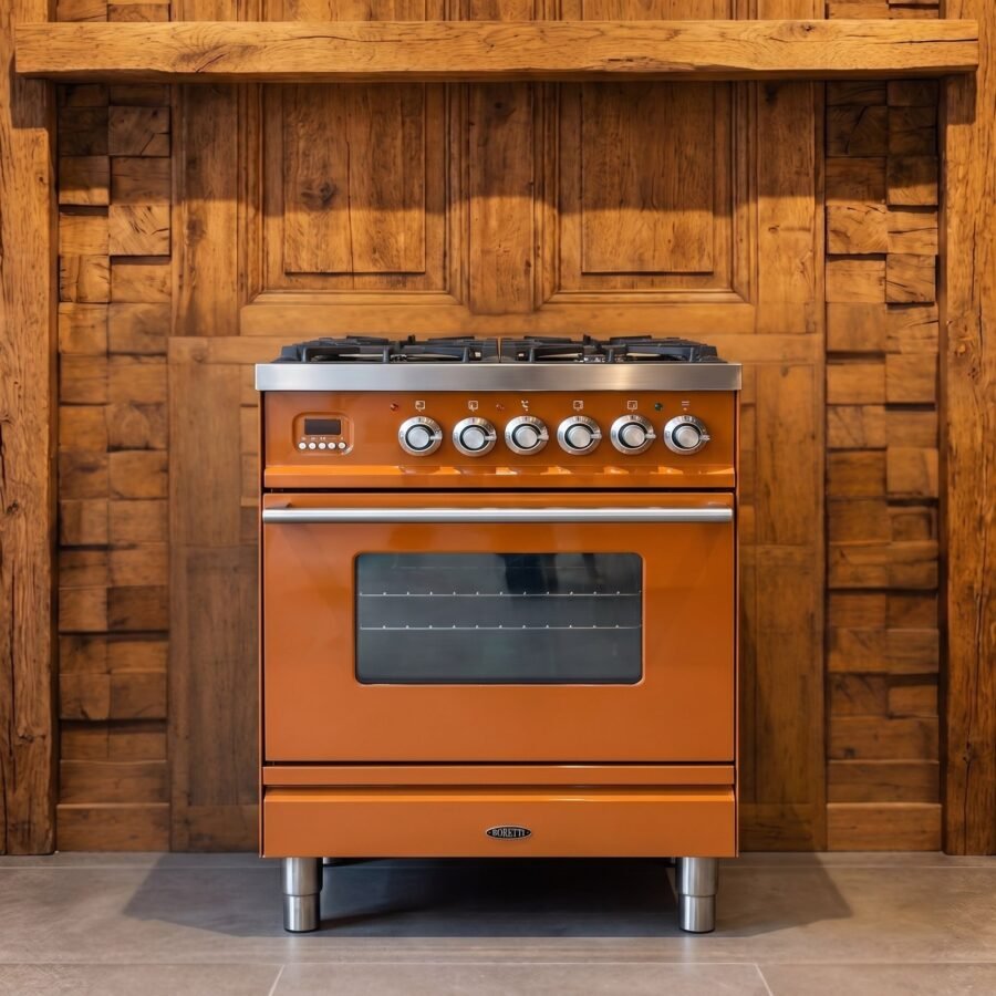 Boretti · 60 cm · 4-pits · 1 oven · Bruin