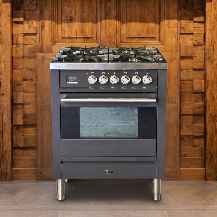 Boretti · 70 cm · 4-pits · 1 oven · Antraciet