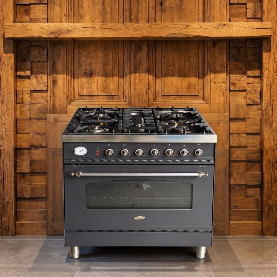 Boretti · 80 cm · 5-pits · 1 oven · Antraciet