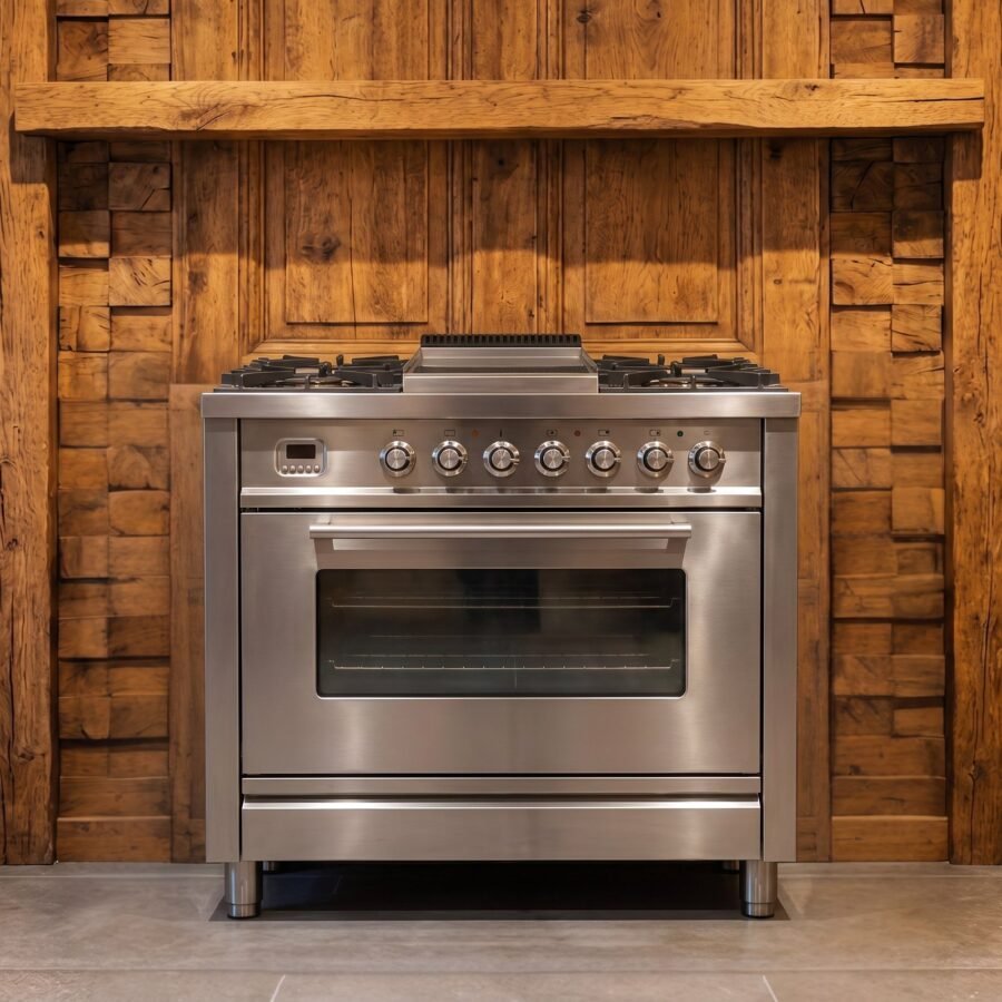 Boretti · 90 cm · 5-pits · 1 oven · RVS
