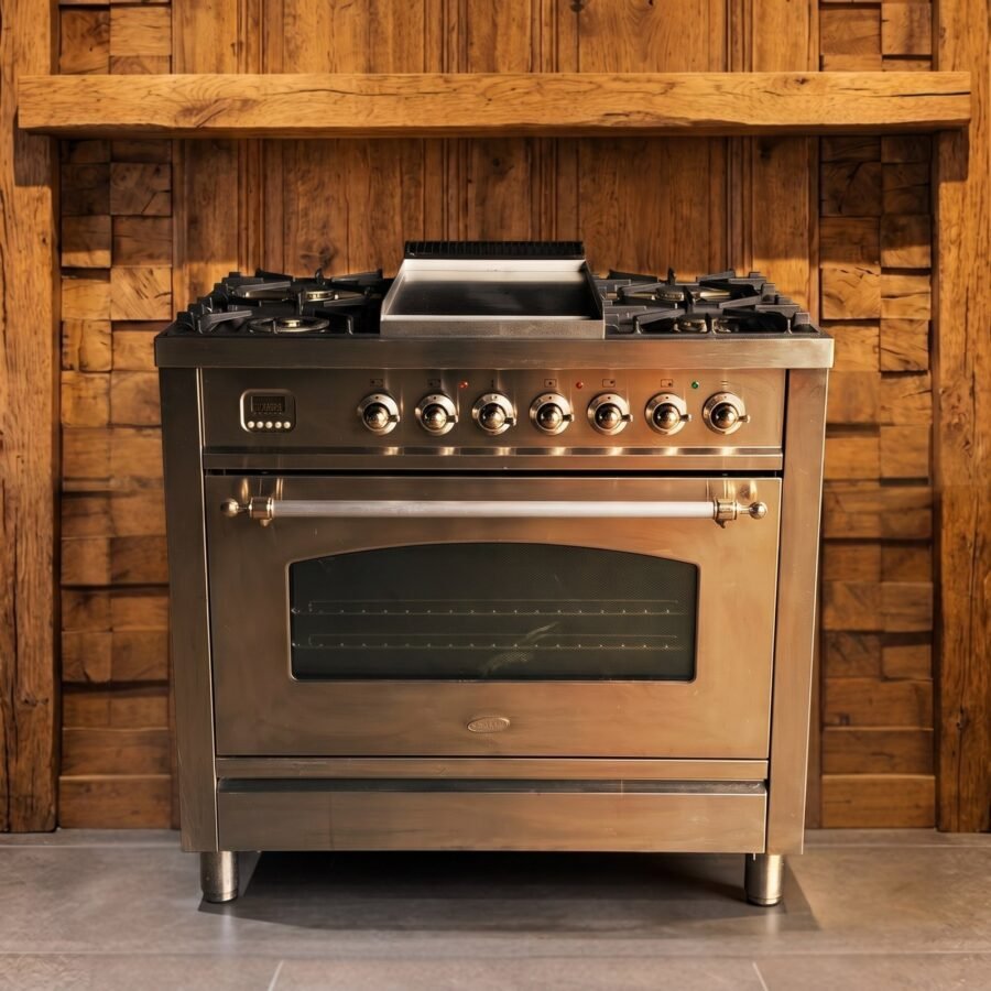 Boretti · 90 cm · 5-pits · 1 oven · RVS