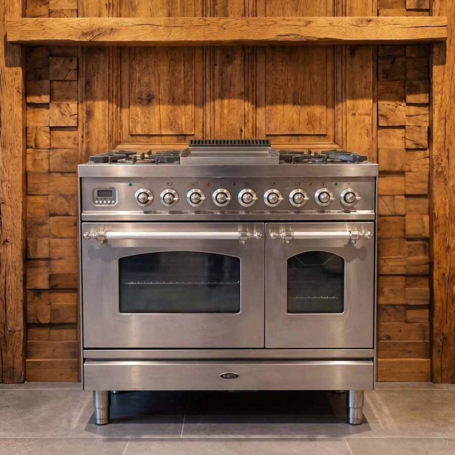 Boretti · 90 cm · 5-pits · 2 ovens · RVS