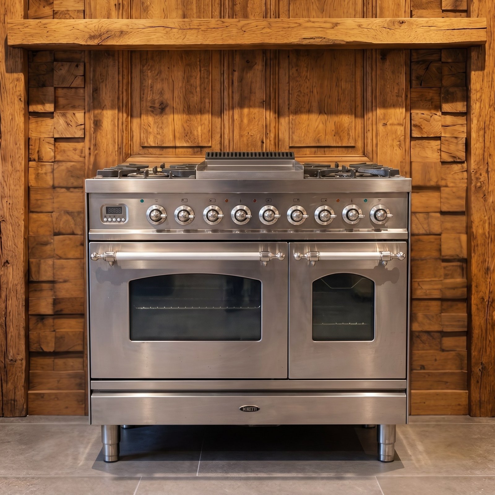 Boretti · 90 cm · 5-pits · 2 ovens · RVS