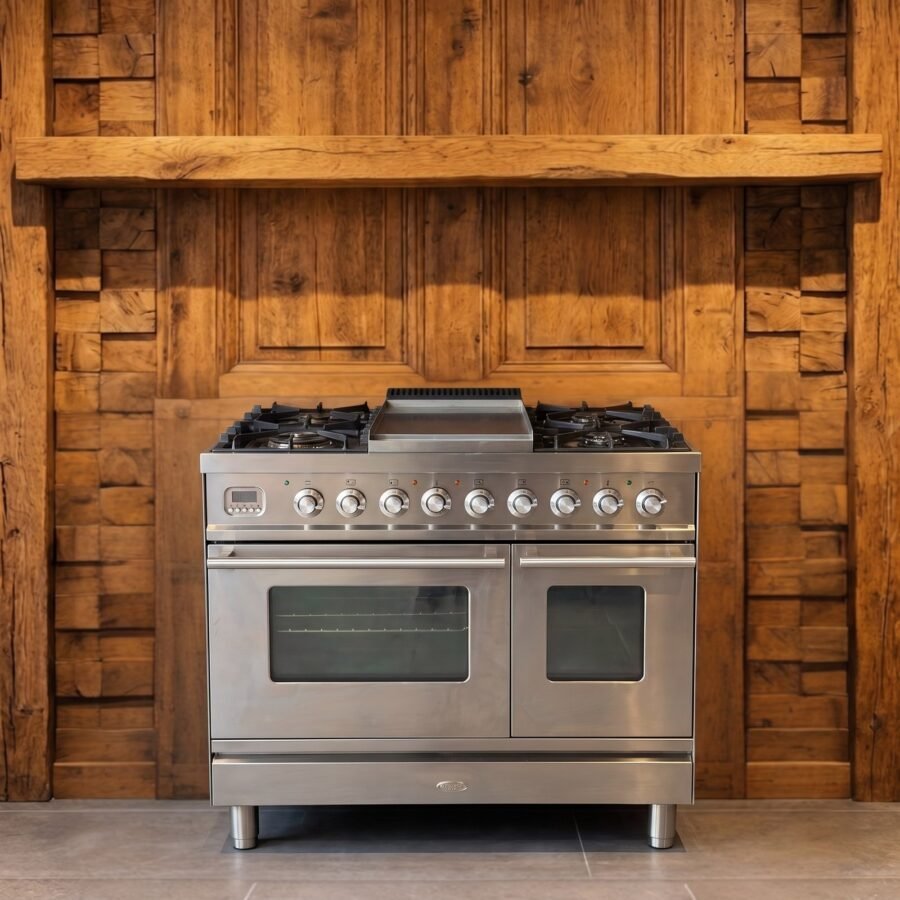 Boretti · 90 cm · 5-pits · 2 ovens · RVS