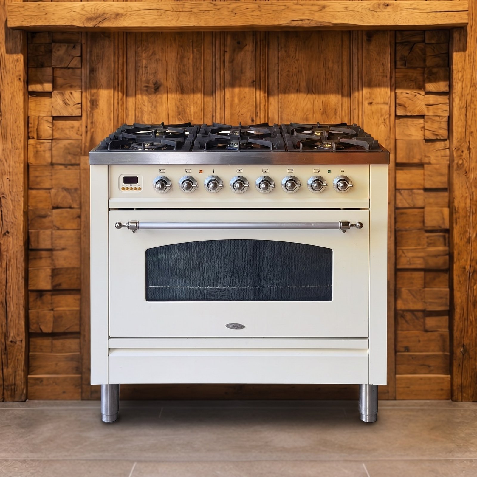 Boretti · 90 cm · 6-pits · 1 oven · Crème