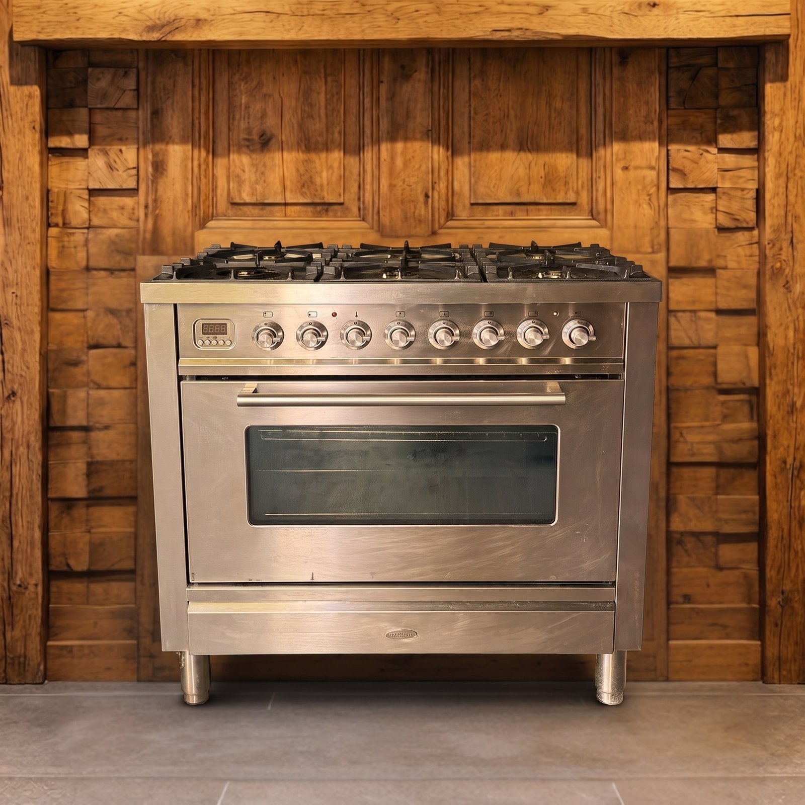 Boretti · 90 cm · 6-pits · 1 oven · RVS