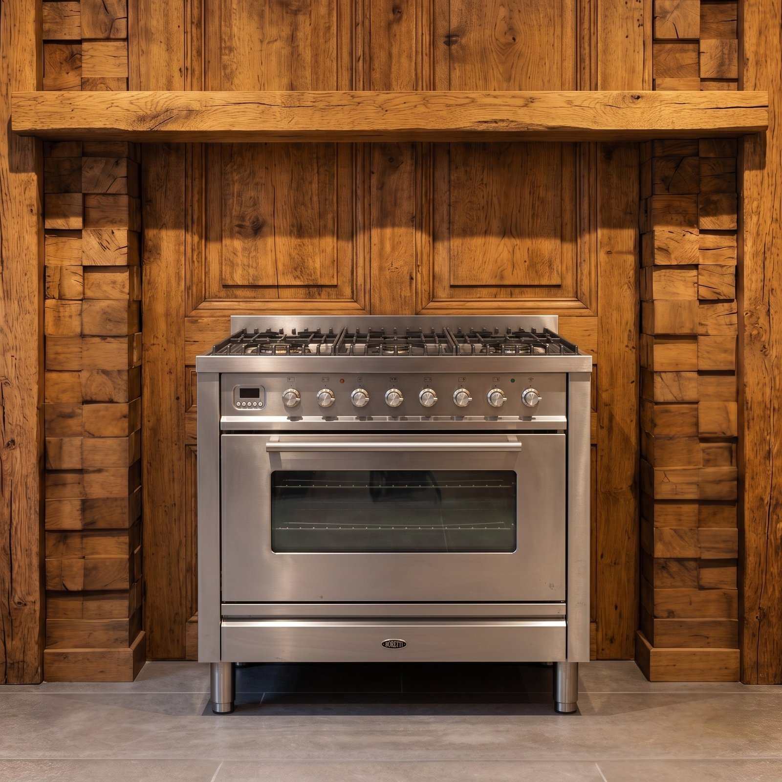 Boretti · 90 cm · 6-pits · 1 oven · RVS