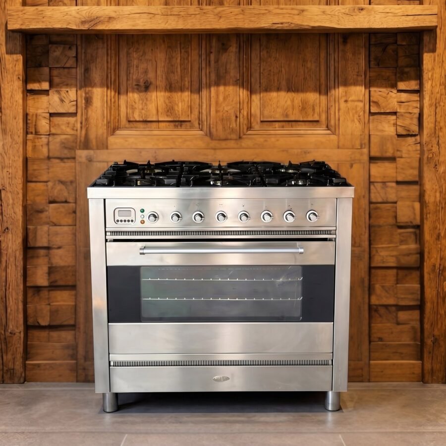 Boretti · 90 cm · 6-pits · 1 oven · RVS