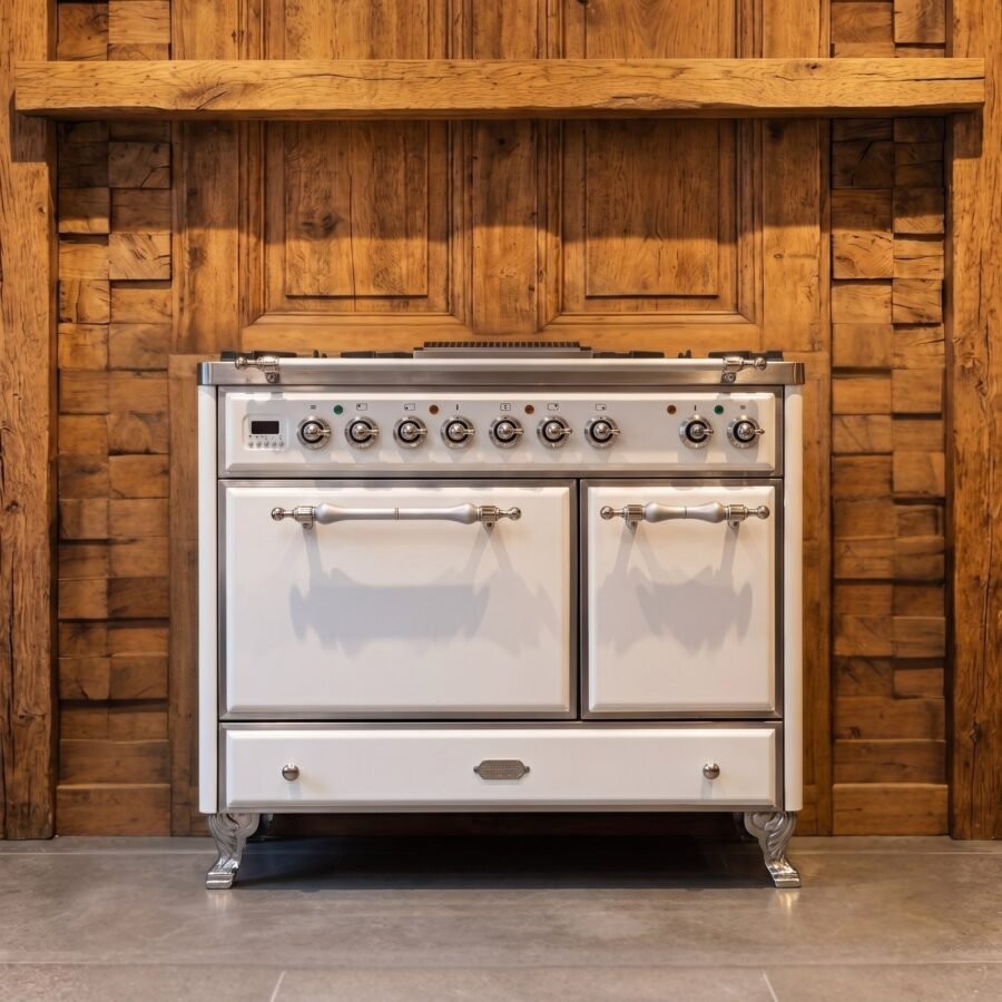 Boretti Majestic · 100 cm · 5-pits · 2 ovens · Wit